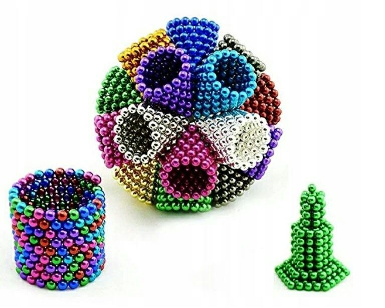 Головоломка цветной неокуб, магнитные шарики