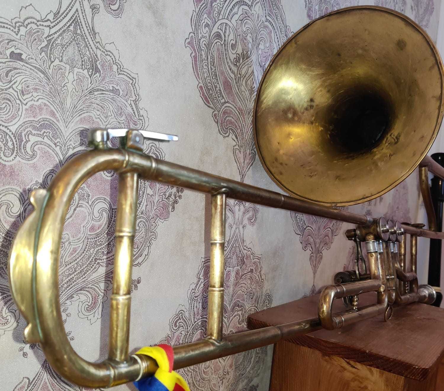 Trombon (trompeta) cu pistoane,  Vintage-de Colectie functional !
