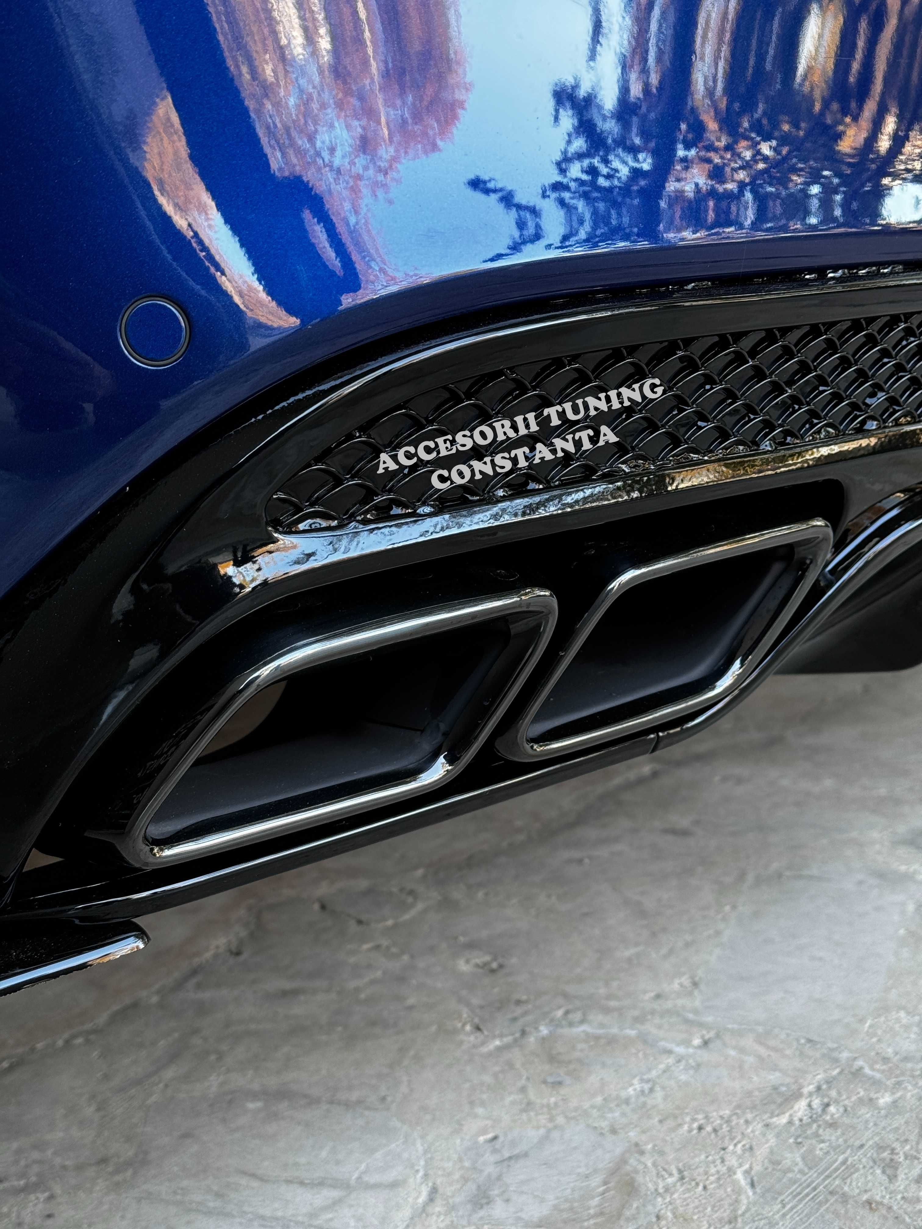 Difuzor Bara Spate + Tips uri - Mercedes W205 C63 Black Design