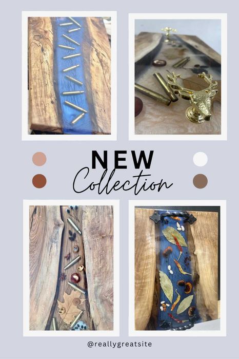 Ловджийски дъски от дърво и епоксидна смола. Налични!