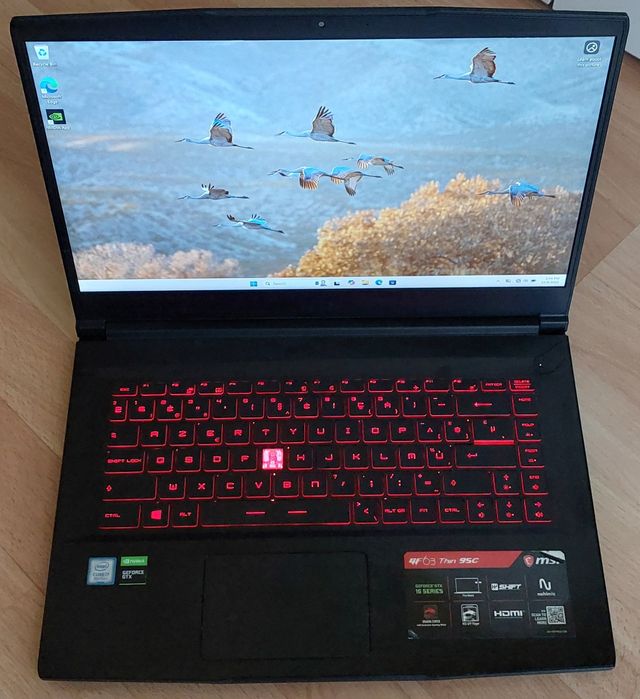 Laptop gamming MSI GF63 THIN I7 9750H 12gb ram GTX 1650