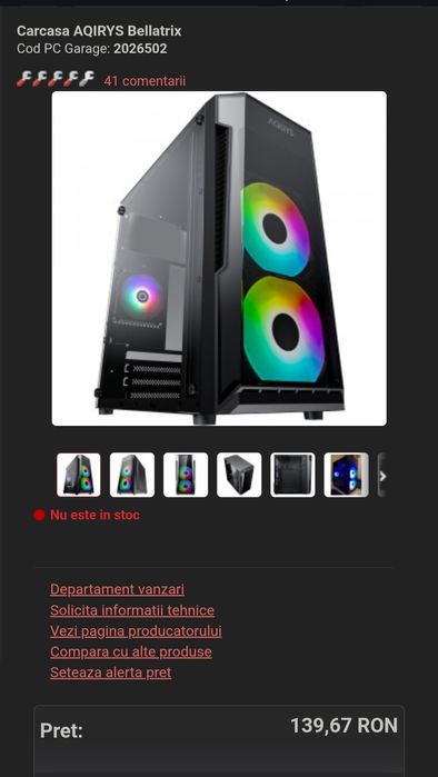 Carcasa Aquiris Bellatrix plus Cooler CPU