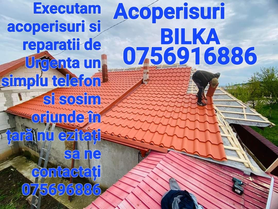 Executam Acoperisuri si reparatii de Urgenta 
-dulgherie, mansardari,