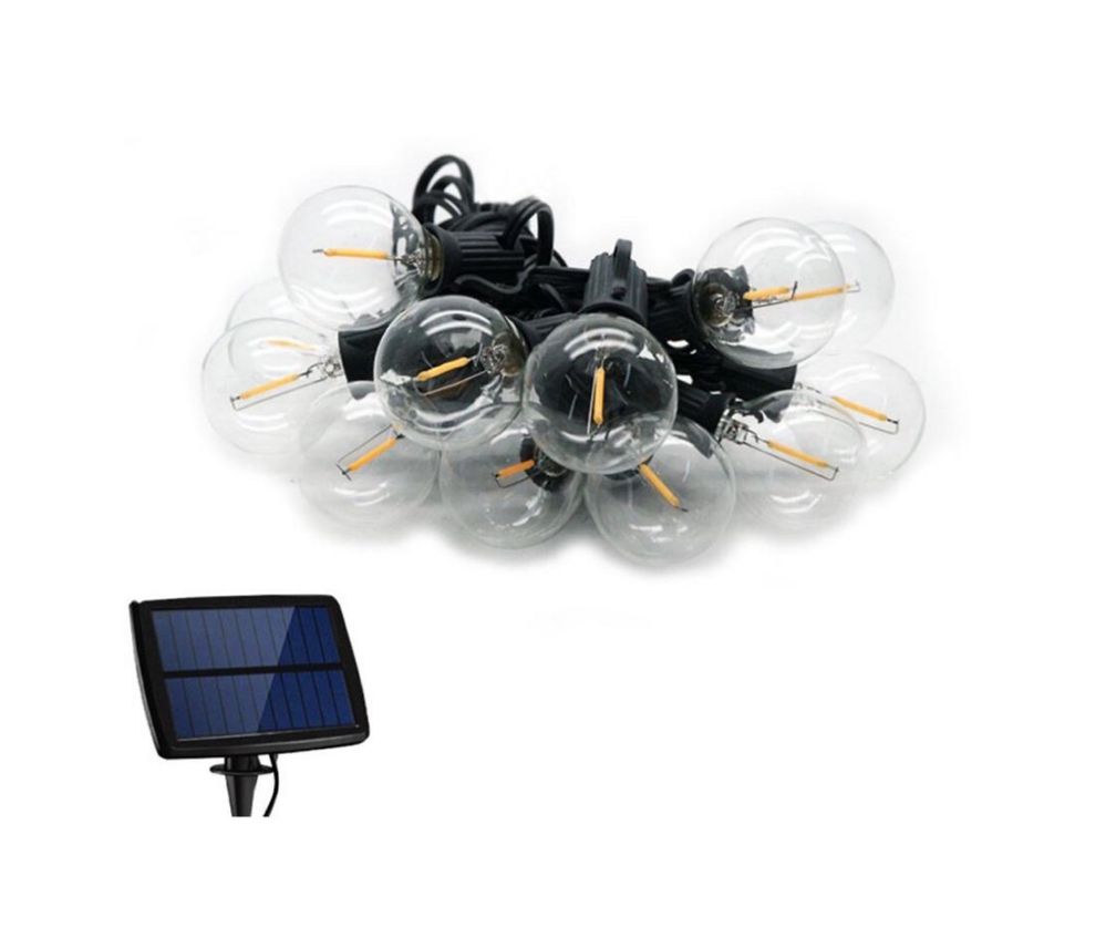 Ghirlandă solară decorativa 5 metri - 10 becuri led - interconectabilă