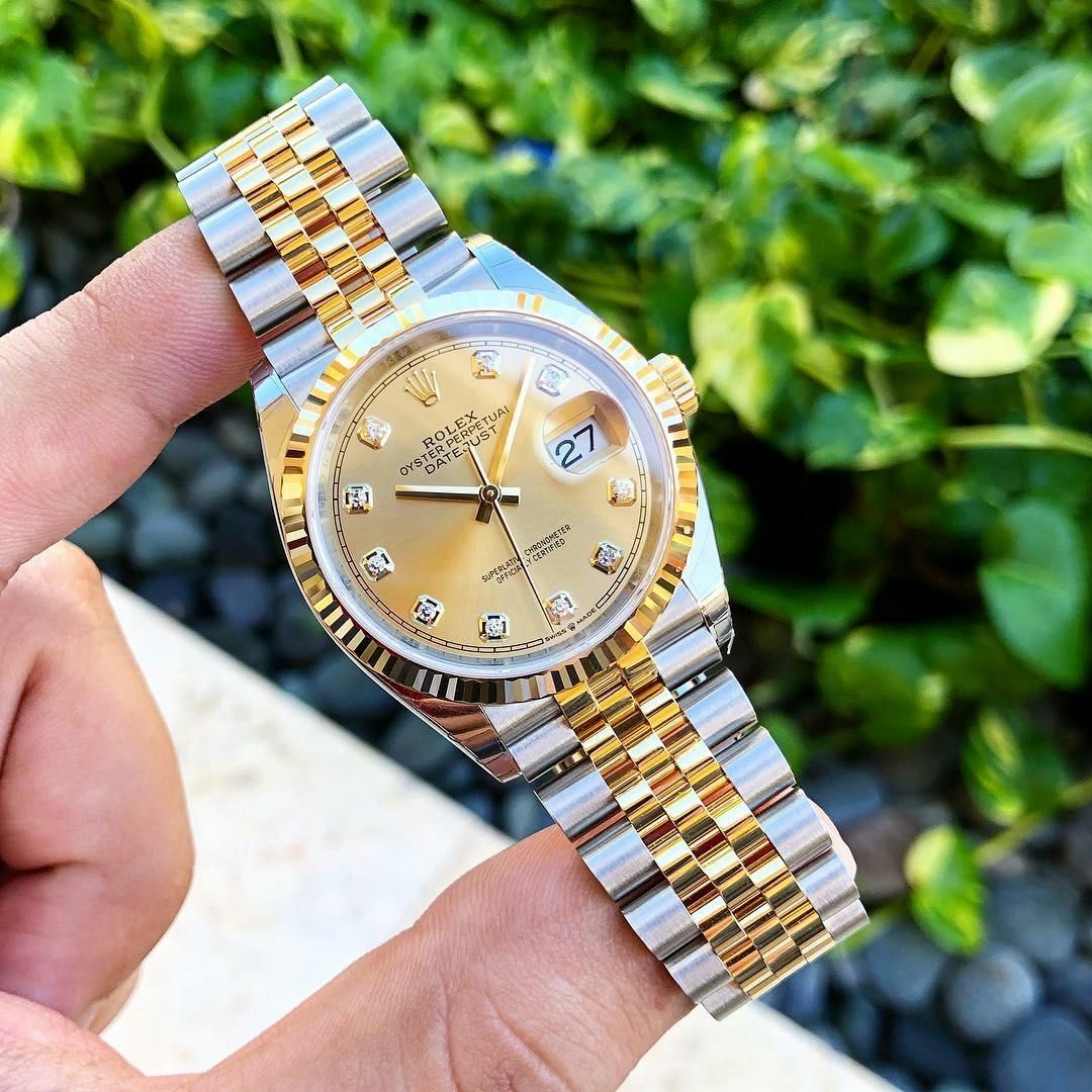 Rolex DateJust Silver Gold 36mm