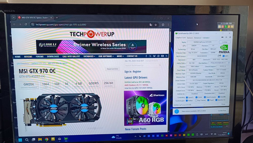 видеокарта MSI GeForce GTX 970 4GD5T OC 4GB GDDR5