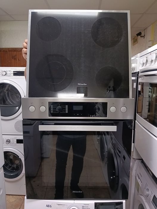 Иноксова печка за вграждане с керамичен плот Miele 24 м.гаранция!