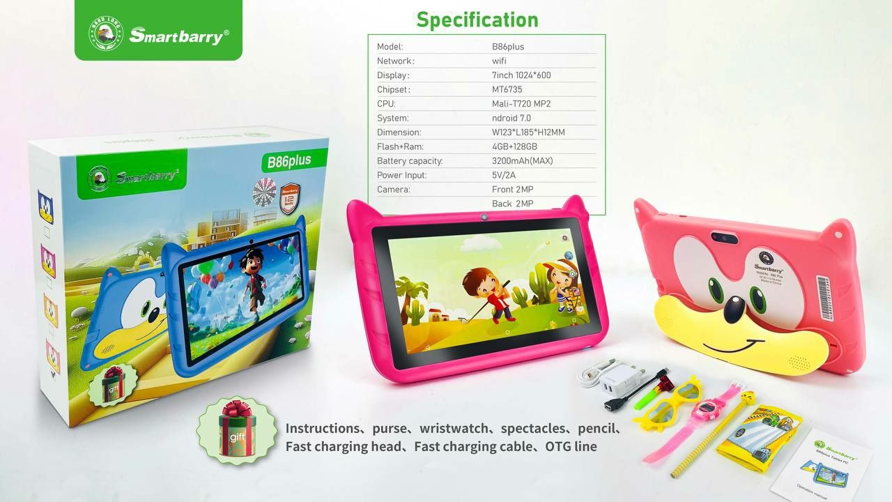 Планшеты для детей,KT300 Pro,B86 Plus,Детские планшеты,С игрушками,