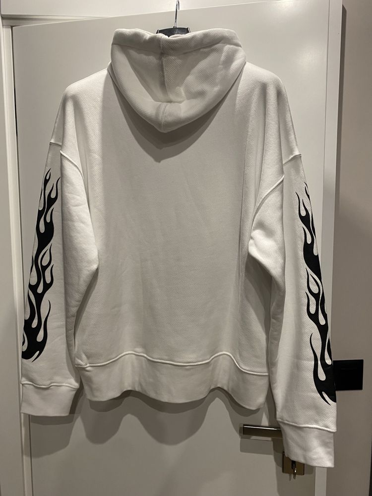 PALM ANGELS FLAME EAGLE HOODIE WHITE.Нов,етикети.100%ориг.Струва 900лв