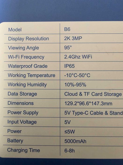 Cameră de supraveghere Cinnado, wireless, 2K, Sigilata - KLI Amanet