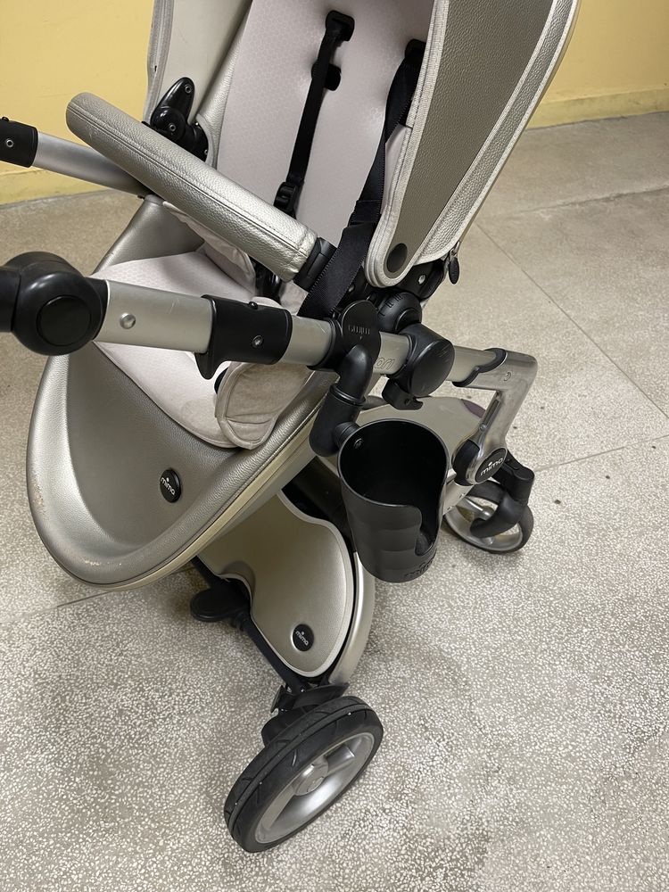 Mima Комбинирана количка 2в1 Xari – Argentо + кошница за новородено!