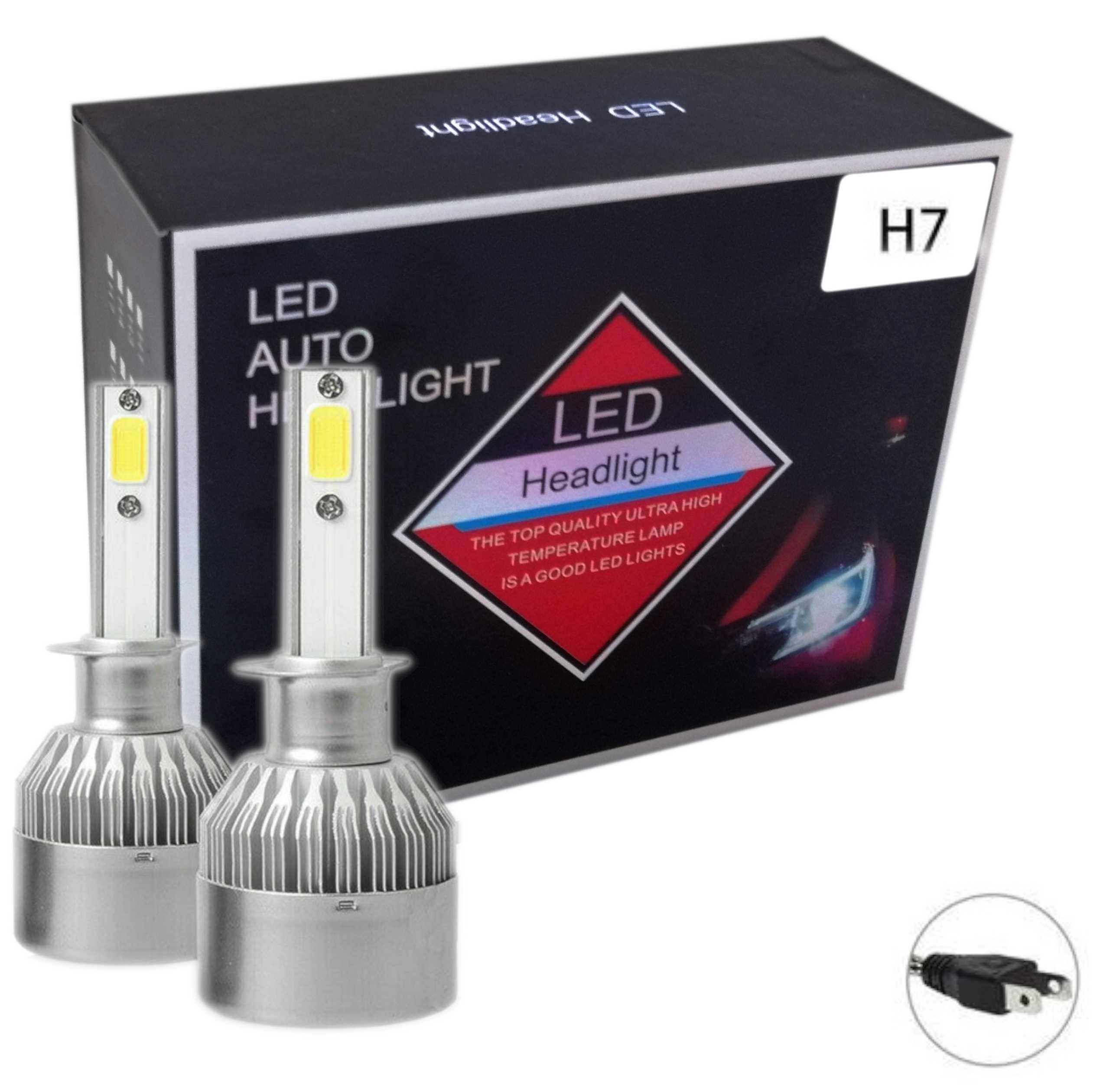 Комплект led 36w 7600lm диодни 2бр. крушки h1 h4 h7 h11 hb3 hb4 12v