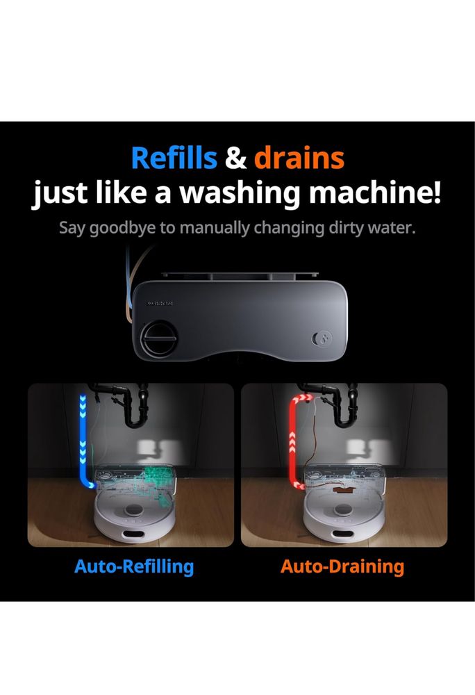 Aspirator robot SwitchBot S10 și mop cu stații duble Nou