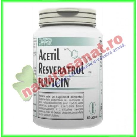 Acetil Resveratrol cu Fulvicin 60 capsule - Radu & Sons / RACO