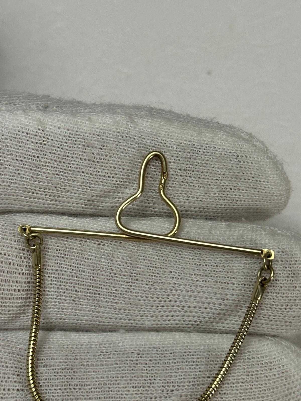 AC DE CRAVATA AUR 14K - Cu lant - Vintage - Doar 295 lei/gr. !