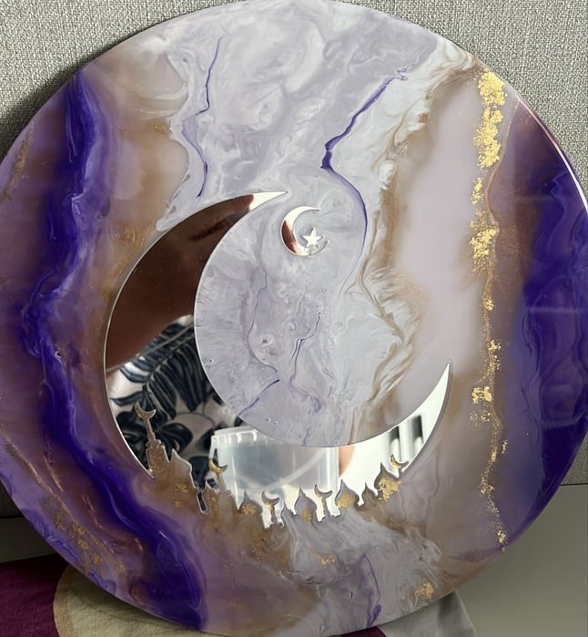 Картины и часы со смолой, ручная работа