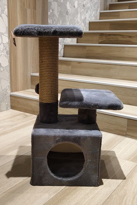 Когтеточка ТВИКСИ с домиком и двумя лежанками,когтеточки