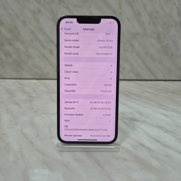 Telefon Apple iPhone 13 Pro 128GB 89% Negru Zeus Amanet Rahova 33621