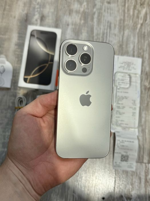 Iphone 16 Pro 128 GB - 92 % Battery Natural Titanium Отличен