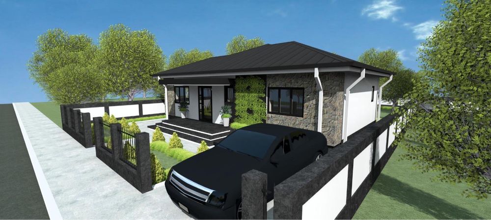 Casa pe parter de vanzare la intrare in Cumpana pe partea stanga