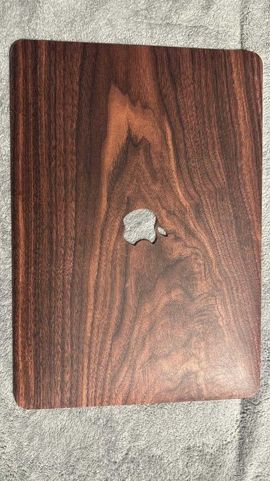 Carcasa protectie Macbook Air, 13", A1932/A2179/A2337, imitatie lemn