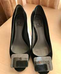 Pantofi dama originali Calvin Klein piele neagra, marimea 35