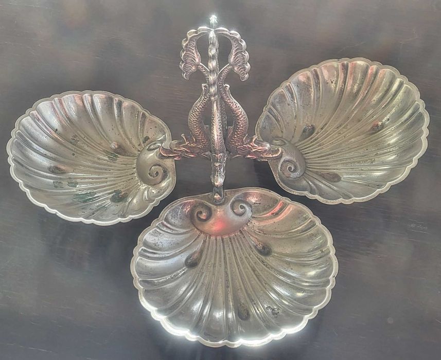 Unicat, bomboniera metal, fructiera alpaka-alpaca argintata, Bavaria