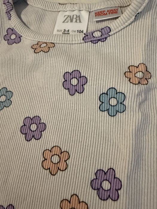 Комплект за момиченце блузка Zara + дънки 3-4 години/104см