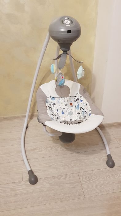 Leagan electric Wunderkid Side, cu conectare la priza, Gri