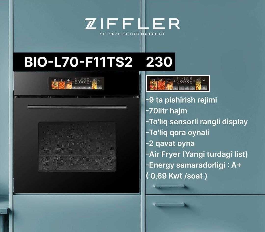 Духовой шкаф ZIFFLER 60см/74 litr/Сенсорной управление/Доставка