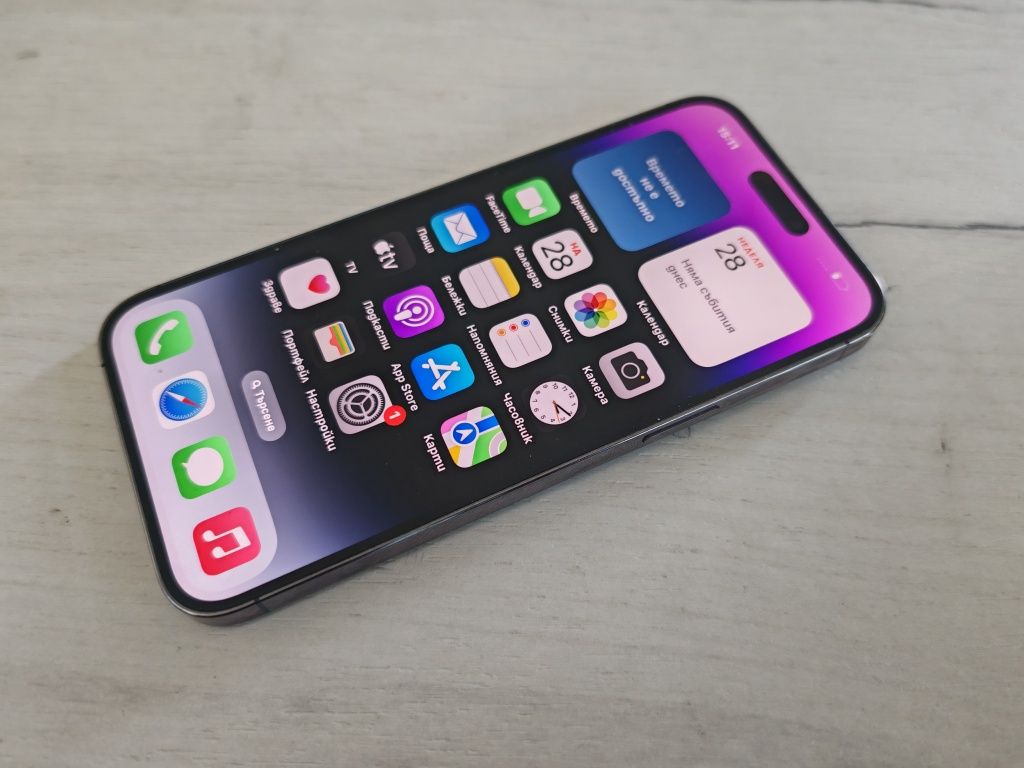 Отличен iPhone 14 Pro Max 5G 128GB Deep Purple