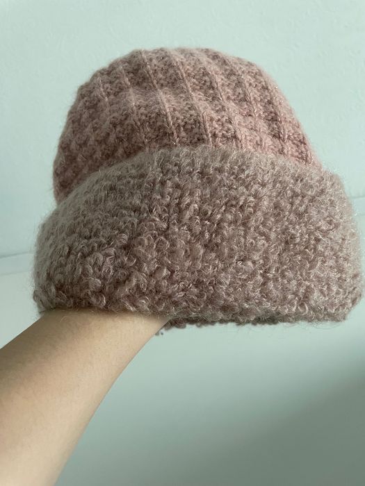 Шерстяная зимняя новая шапка на флисе