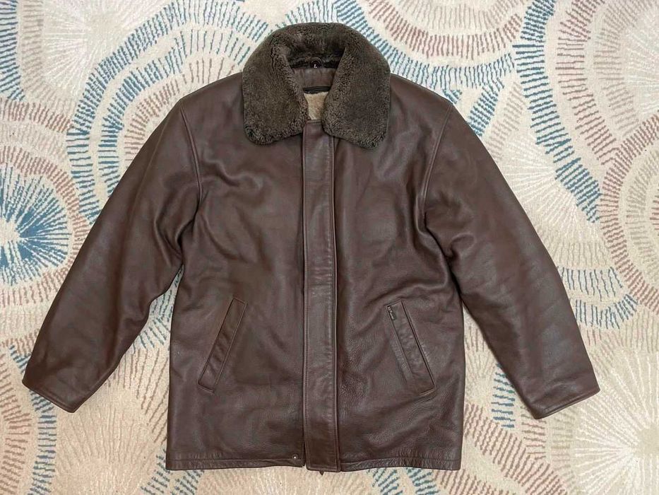 кожаная куртка - дублёнка в  отличном  состоянии