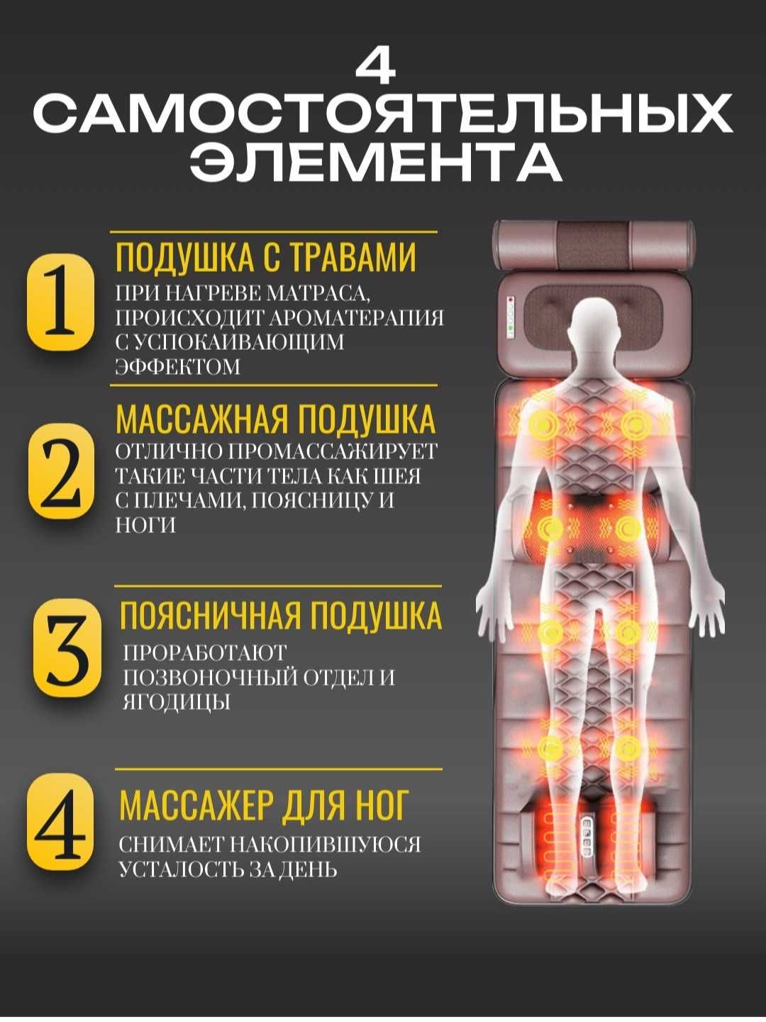 Матрас массажер для спины и тела