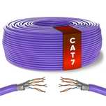 Cablu Ethernet Mr. Tronic Cat 7, 50m, Cupru 100%, Ecranat, Mov