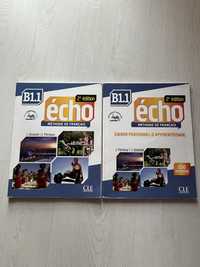 Учебник и тетрадка по френски(Echo B1.1)+диск(НАПИСАНИ)