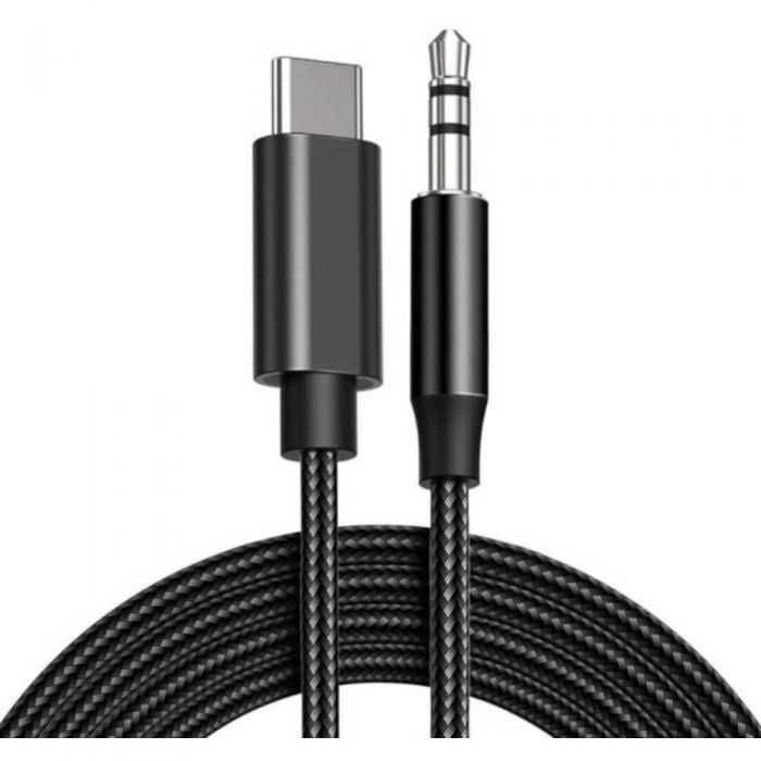 Cablu auxiliar tip C - jack 3.5 pentru auto fara eroare
