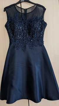 Rochie elegantă,de ocazie bleumarin, mărimea 40