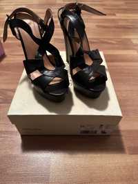 Pantofi eleganti cu toc, negru, 38, ca noi