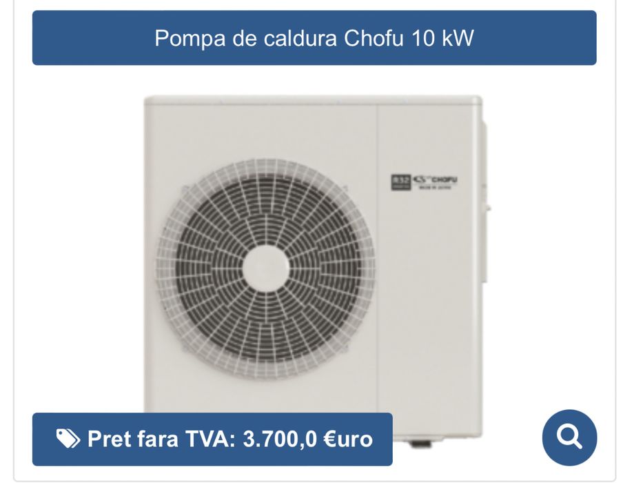 Pompe de caldura CHOFU cu inverter