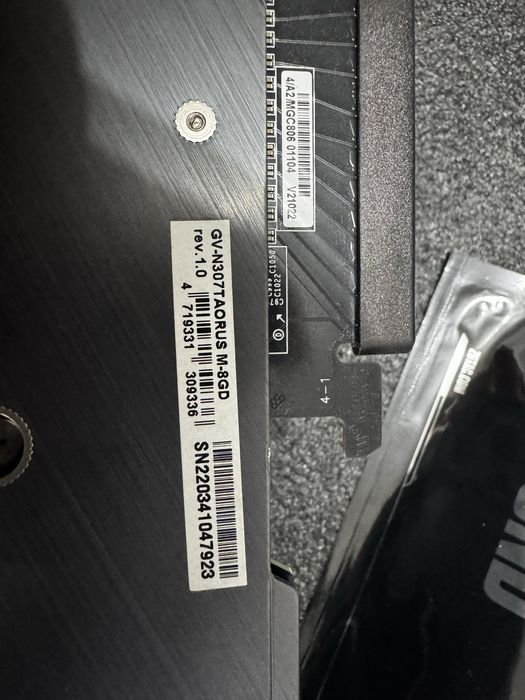 Placa video Gigabyte Aorus Nvidia GeForce RTX 3070 Ti MASTER 8GB