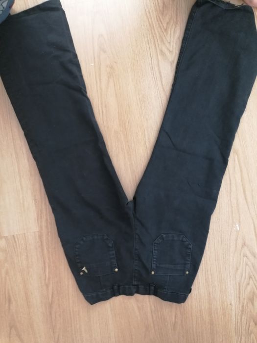 Blugi negru marimea S/M mid rise wide leg/ clopot
