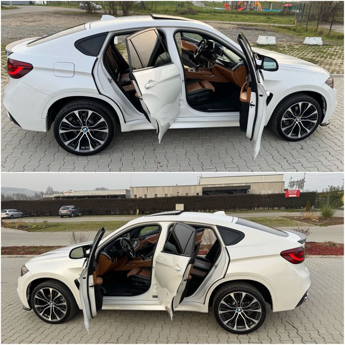 BMW X6 35i  306 Cai An-08.2018 Alb Perlat - Dotari de Top!!!