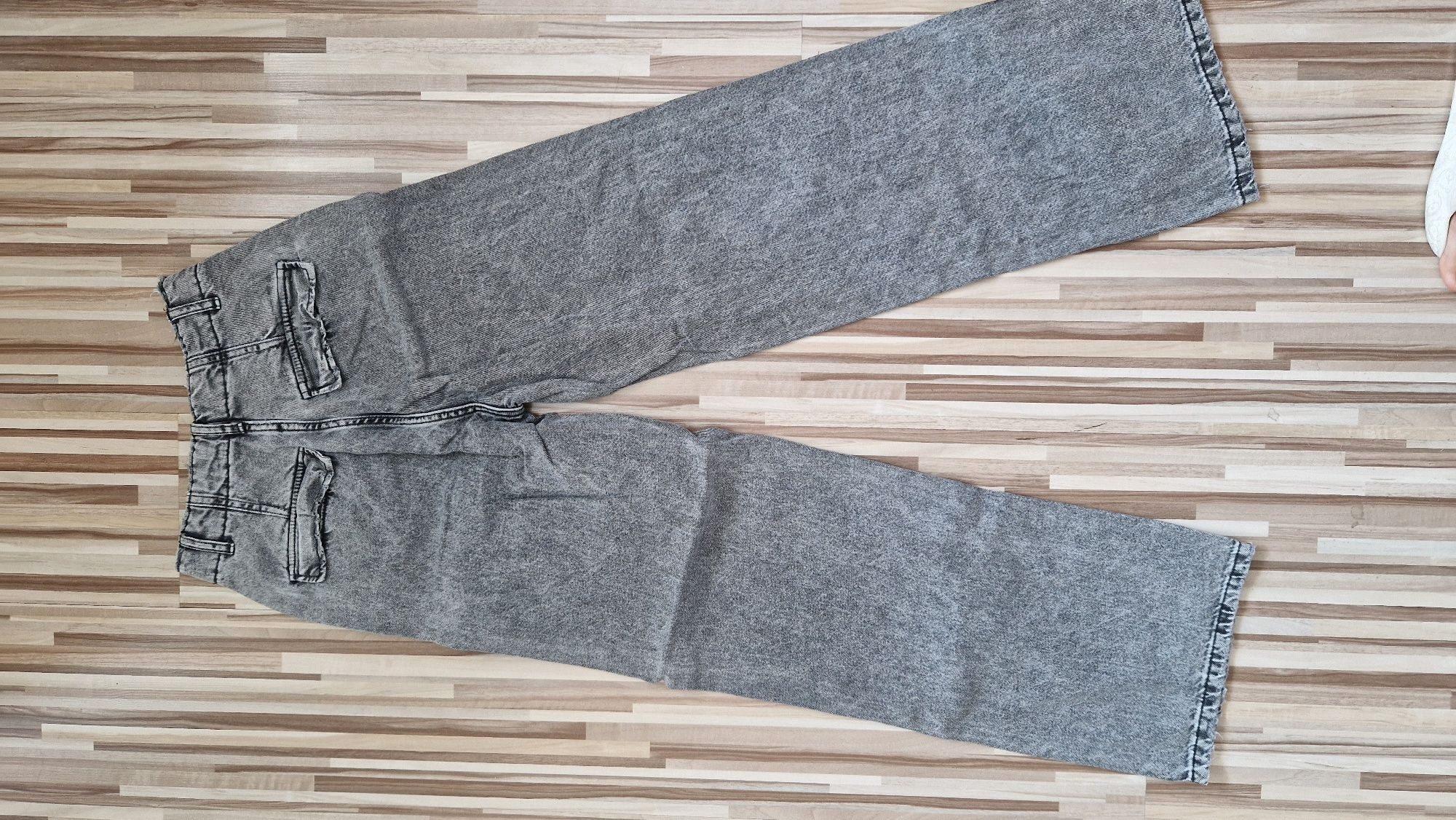 Сиви дънки wide leg
