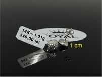 Bijuteria Royal CB : Cercei dama aur alb 14k  1,01 grame