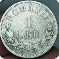 1 leu 1873 în stare foarte buna. Argint
