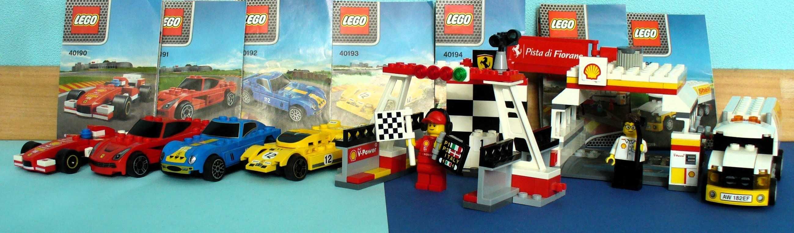 Lego Ferrari Shell  серия колички+бензиновоз+бензиностанция+стартрампа