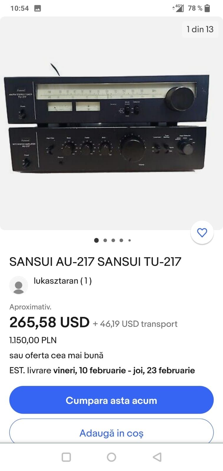 Vând linie audio Sansui