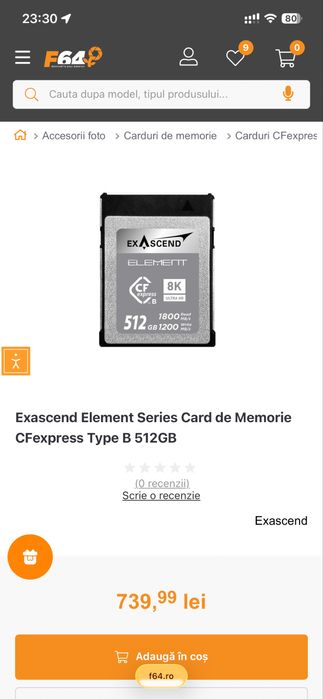 Card de Memorie Element 8K CFexpress Type B 512GB
