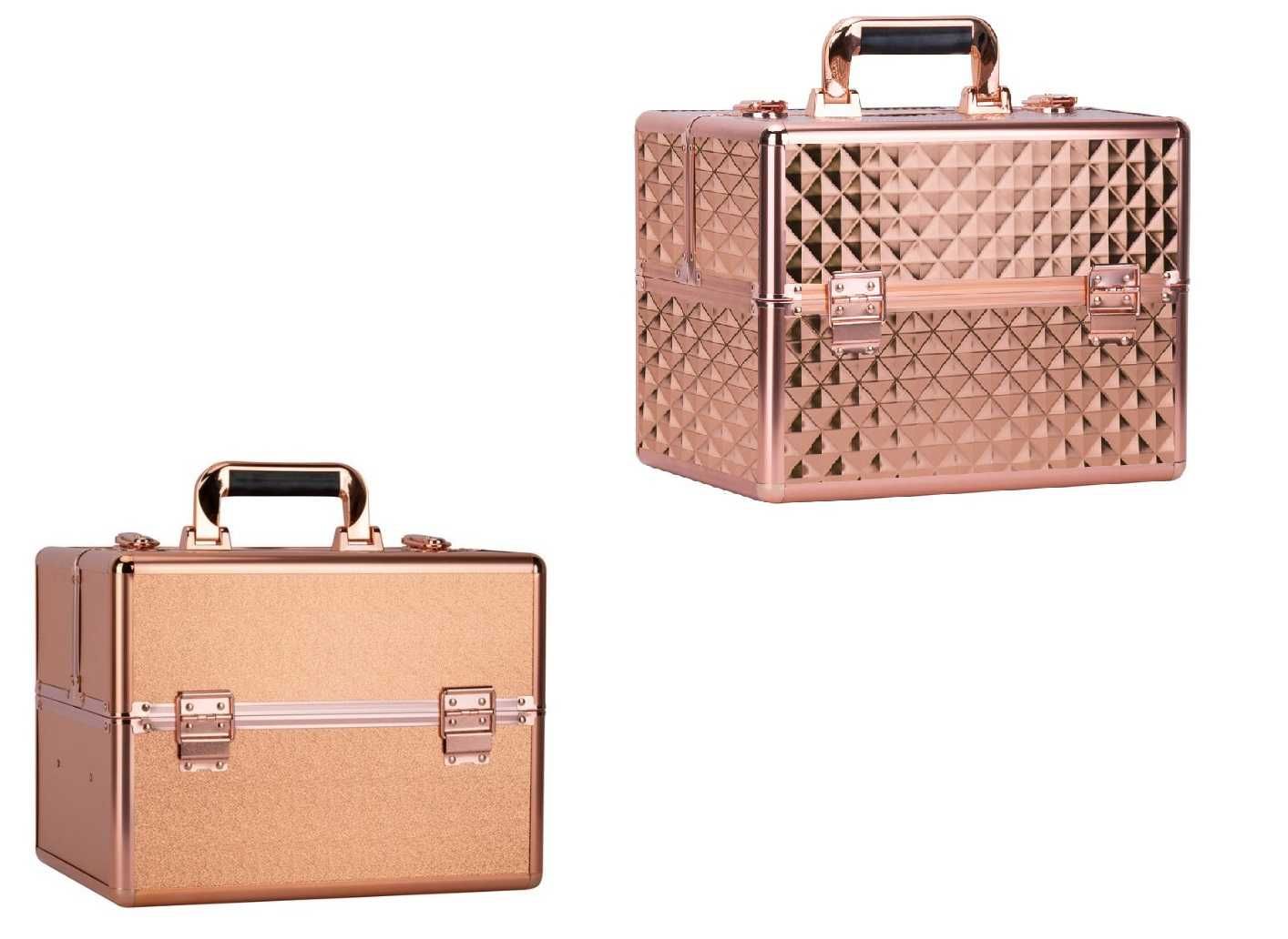 Geanta, valiza mare cu organizator, rose gold, marimea XL